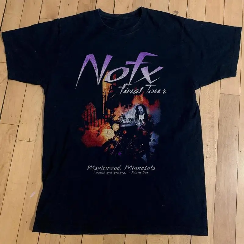 Hot! NOFX Final Tour Maplewood Minnesota Unisex Black T-shirt, Size S-5XL