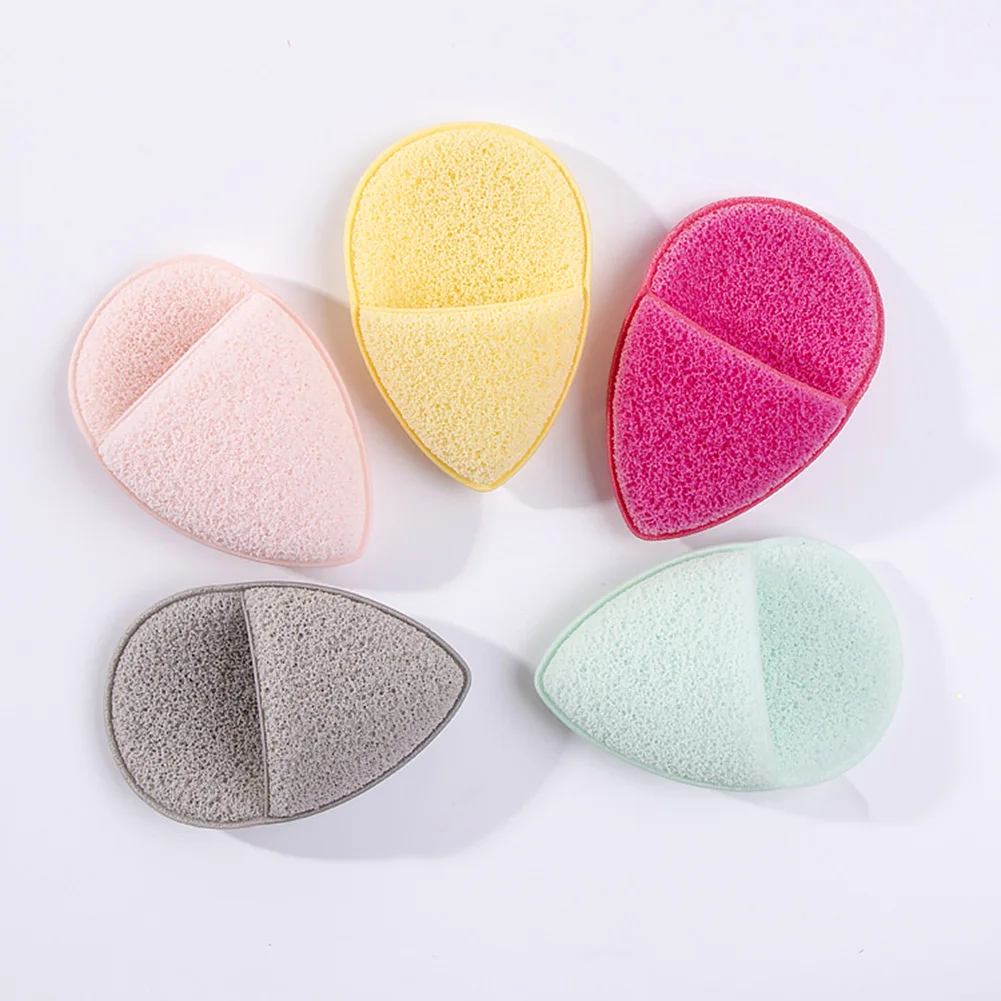 Water Drop Shape Soft Exfoliating Puff Makeup Removal Sponge Facial Cleaning Tool Face Deep Cleaning Puff for Home Travel