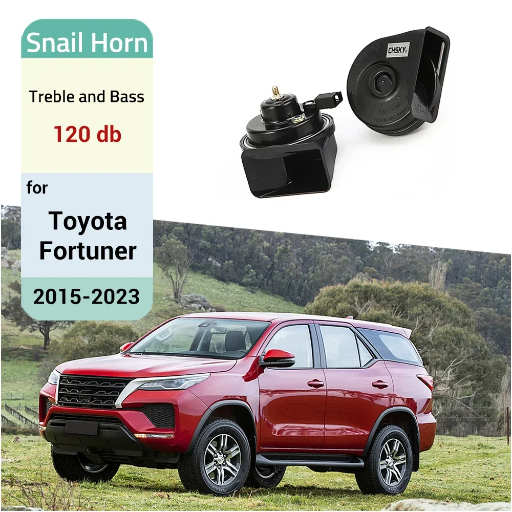 For Toyota Fortuner 2015-2023 Car Snail Horn  Speakers Tweeter High Bass Waterproof Whistle Styling