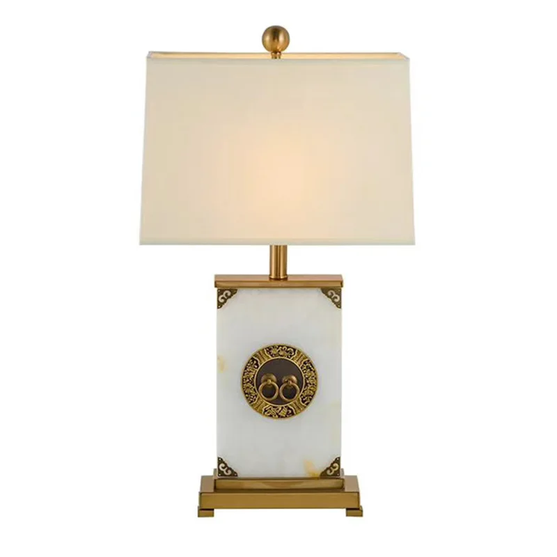 American Desk Lamp Creative Simple Modern Personality Study Living Room Marble Decorative Lamp Led Light Bedroom Bedside Lamp