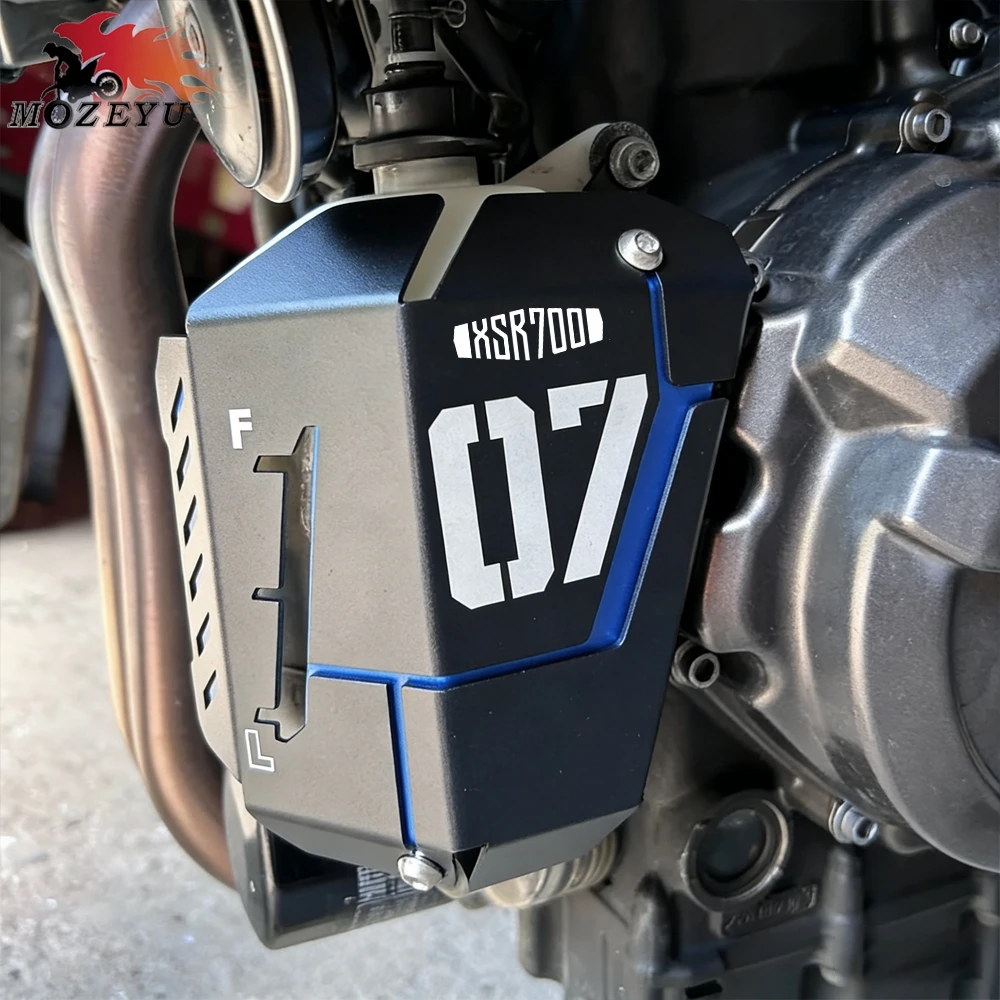 

XSR700 Auxiliary Water Coolant Fluid Reservoir Tank Shield Cover Guard Protector Protection For Yamaha XSR 700 2016 - 2025 2026