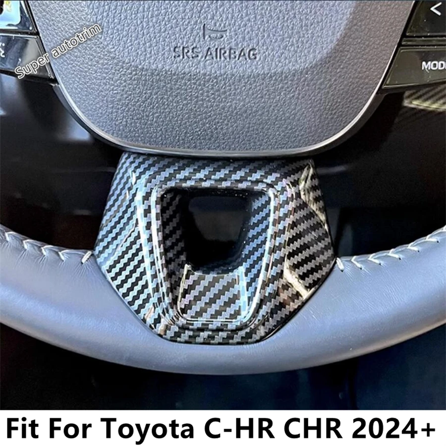 

For Toyota C-HR CHR 2024 2025 Steering Wheel Frame Decoration Cover Trim ABS Black / Matte / Carbon Fiber Accessories Interior