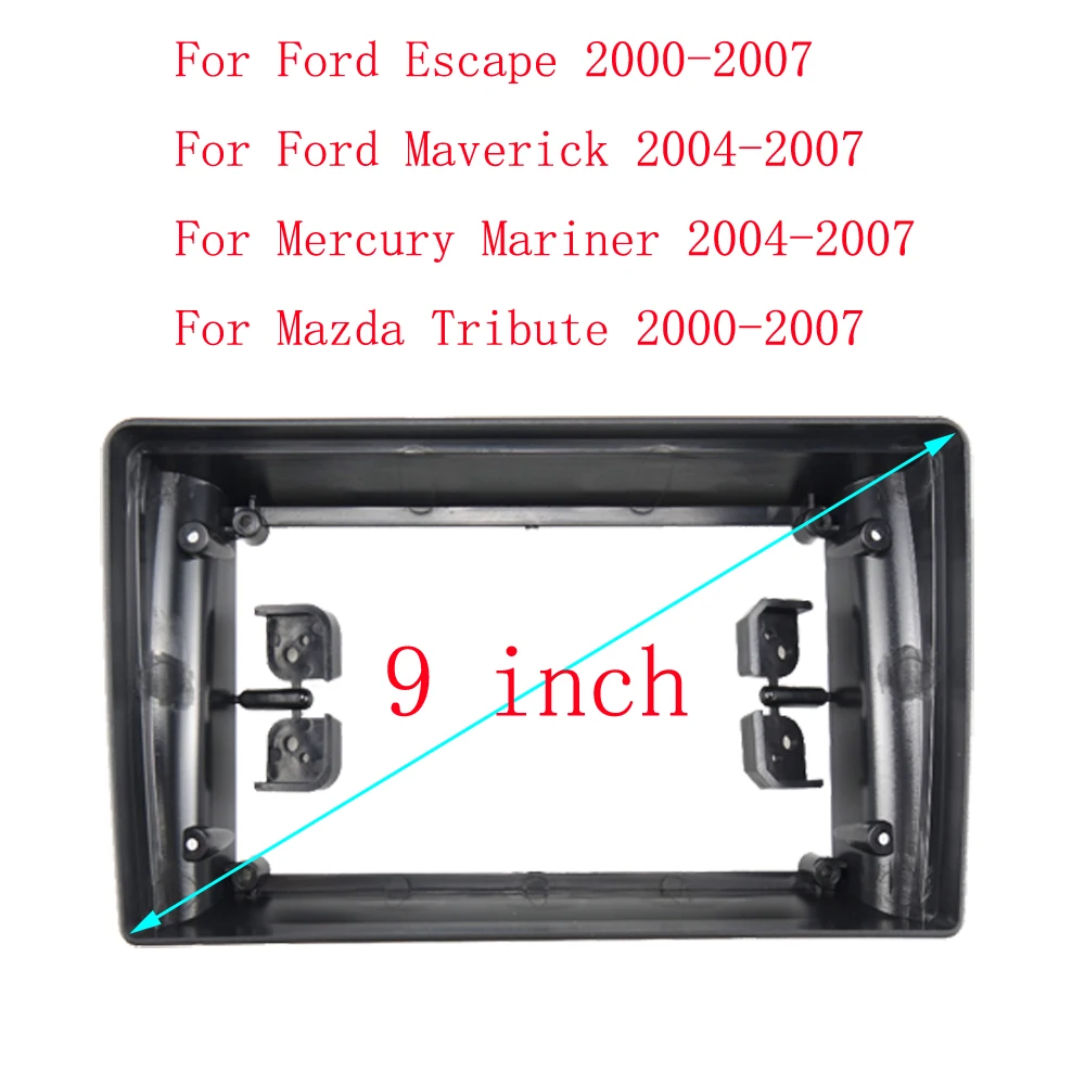 

Рамка автомобильного радио Fascias для Ford Escape Maverick Mercury Mariner Mazda Tribute 9-дюймовый стерео жгут панели адаптер кабеля питания