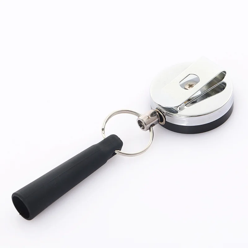 Camping Heavy Duty Retractable Pen Pull Holder Reel Carpenter Pencils Anti Lost Rope Key Ring Chain Belt Clip