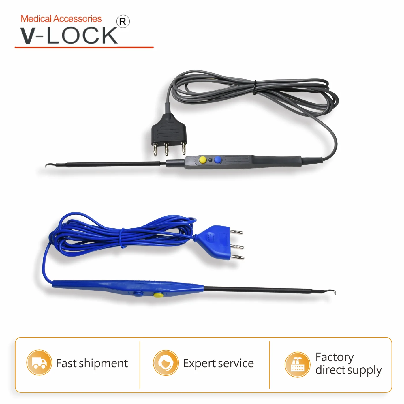 manipulo-eletrocirurgico-v-lock-tipo-lapis-com-eletrodo-de-gancho-eixo-de-236mm