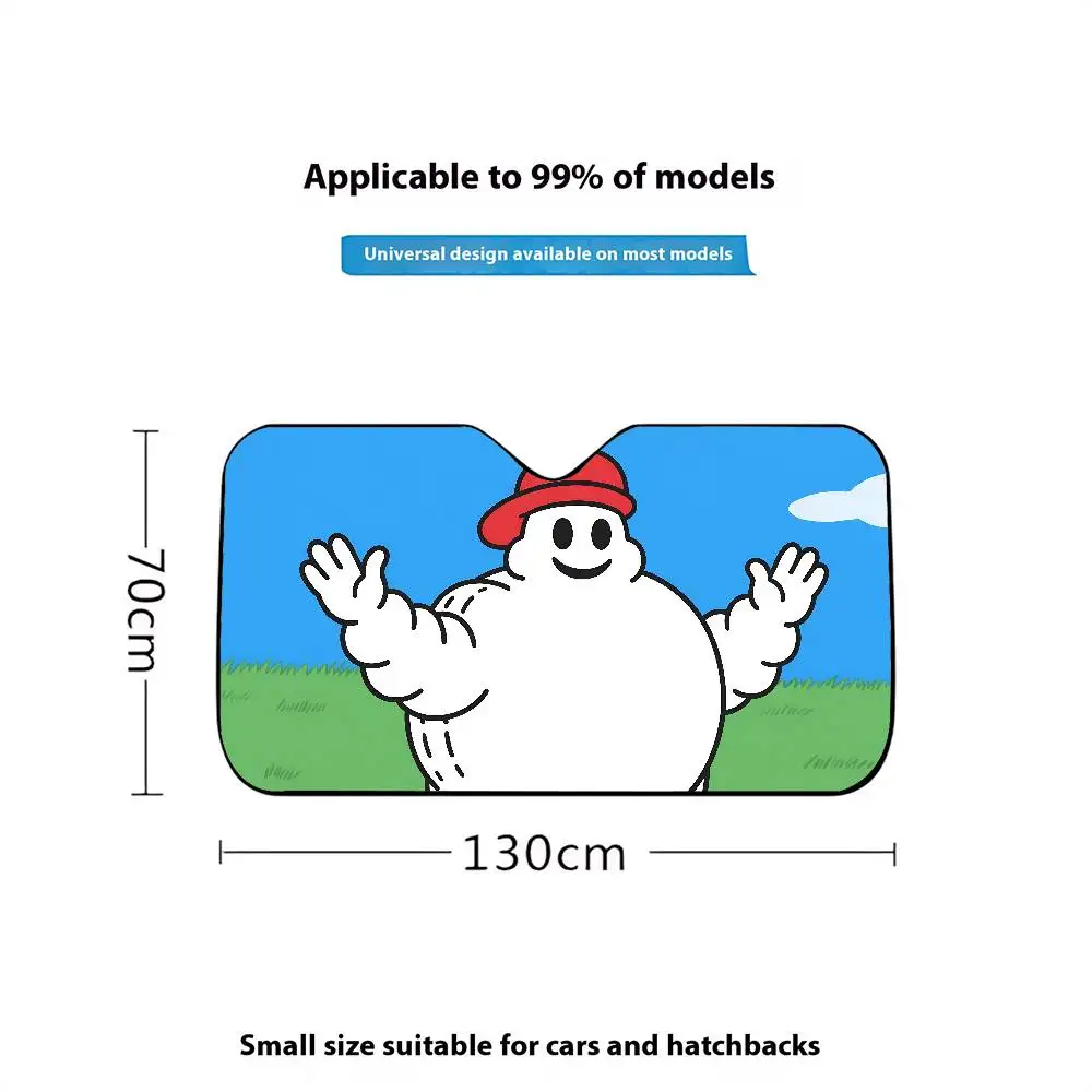 Т-образные шины M-Mic-hel-inS, автомобильные солнцезащитные шторы 130x70 см, автомобильный солнцезащитный козырек, крышка лобового стекла, защита от ультрафиолета, автомобильный козырек, аксессуары для автомобилей
