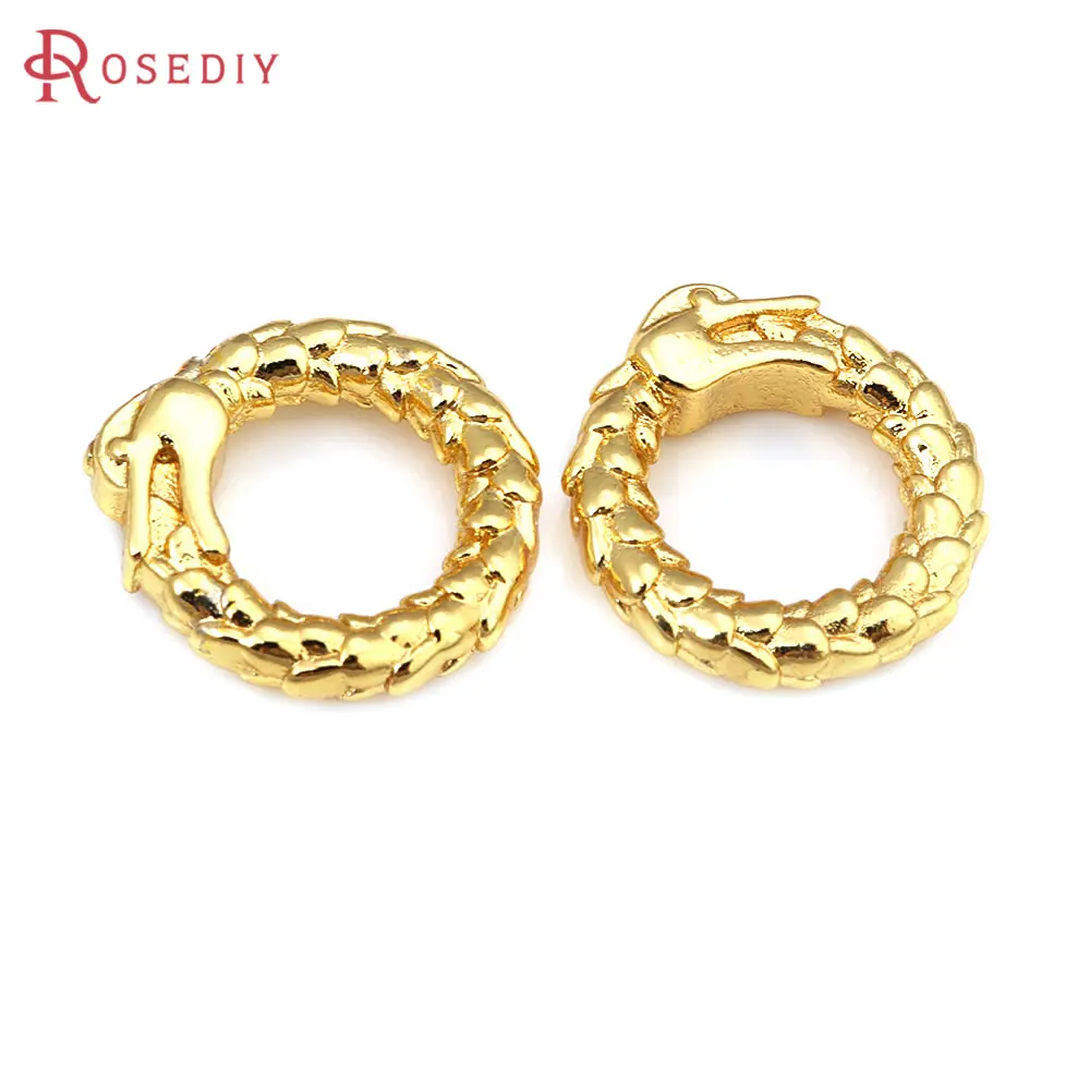 Matte Gold Color Brass Round Circle Closed Rings High Quality Jewelry Making Supplies Necklace Earrings Accessories for Women