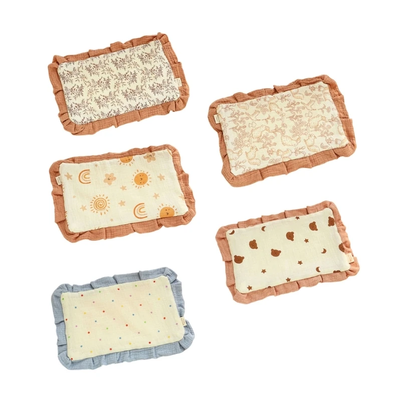 Printed Baby Flat Pillow Newborns Cloud Pillow Breathable Double-side Designing