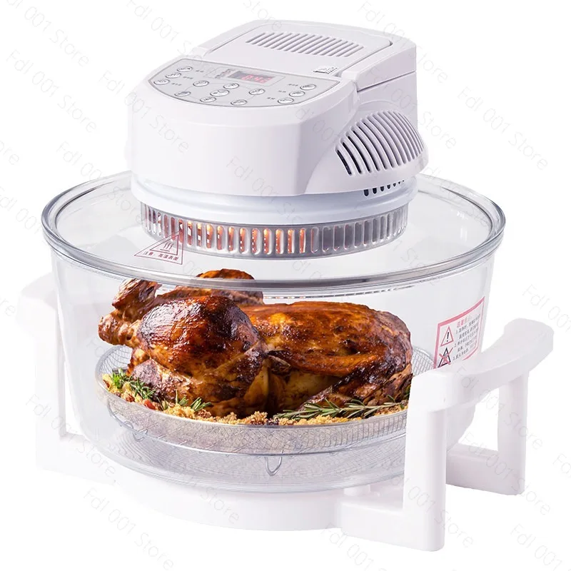 Transparent Air Fryer Oven - 17L Multifunctional Infrared Oven, French Fry Maker, Glass Electric Air Fryer