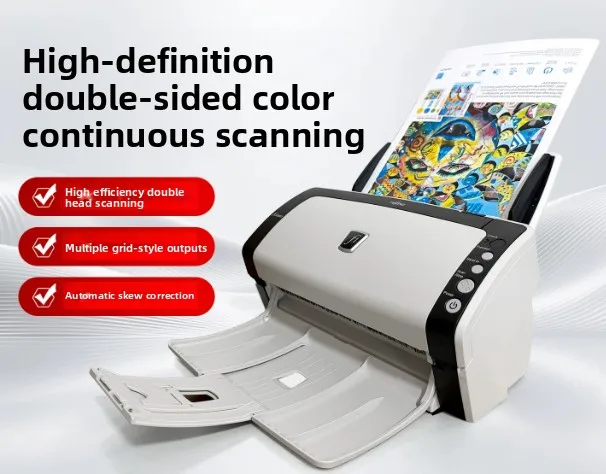 FI6130 High Speed Auto Feed Duplex Color Scanner Compact Double Sided Office