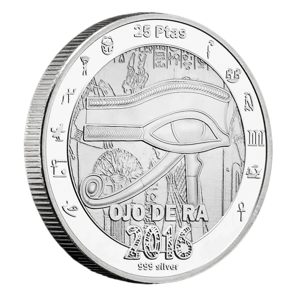 Egyptian Mythology The Eye of Horus Collectible Coin Silvery Plated Souvenir Coins Collection Creative Gift