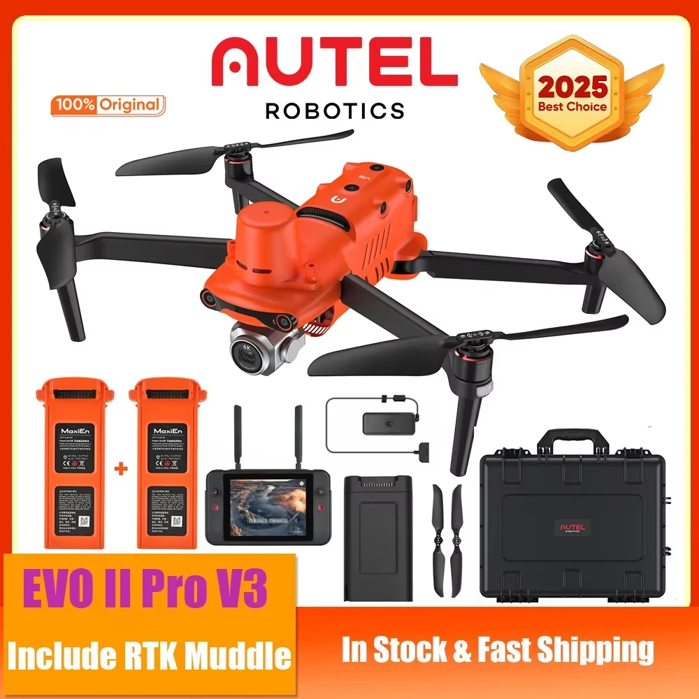 

Autel Robotics EVO II Pro RTK V3 Drone Rugged Bundle 20MP Photo& 6K/30fps Video Professional Surveying & Mapping Drone In Stock