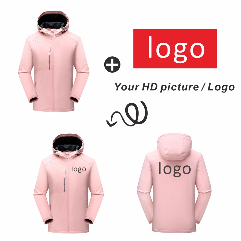 Customized logo for outerwear Embroidered graphics and text for jackets and jackets Printing on winter warm tops printing diy