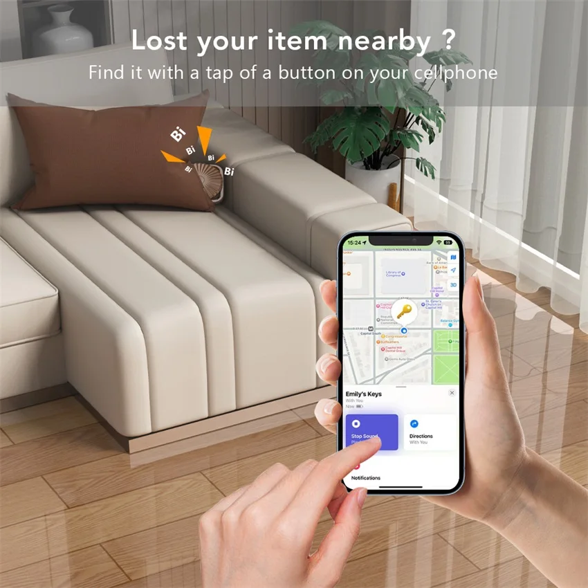 JianHan Smart Bluetooth Tracker Works with Apple Find My APP Key Finder Luggage Tracker Tag Pet Car Kids Locator Anti Lost