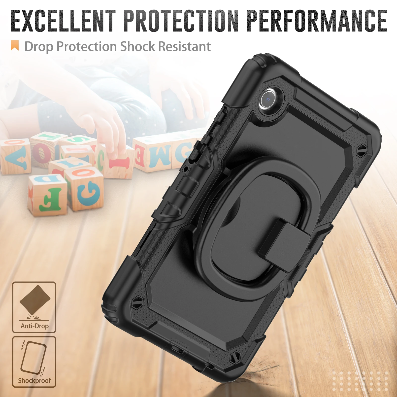 For Samsung Galaxy Tab A9/A9 Plus Case Plus Generation Heavy Duty Shockproof Kids Cover With strap