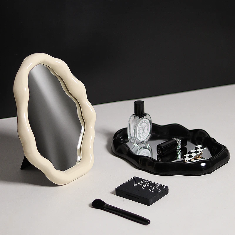 【EpeiusHome】 Nordic Light Luxury Clouds Special-Shaped Makeup Mirror Bedroom Dressing Mirror Internet Celebrity Irregular