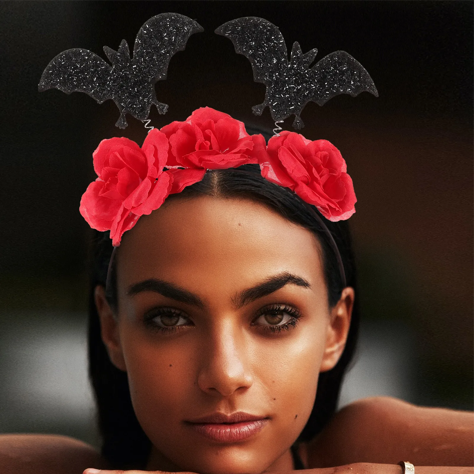 

Black Spider Headband Halloween Hair Accessories Women Party Costume Cosplay Hoop Decor Resizable Non-Fading for Adults