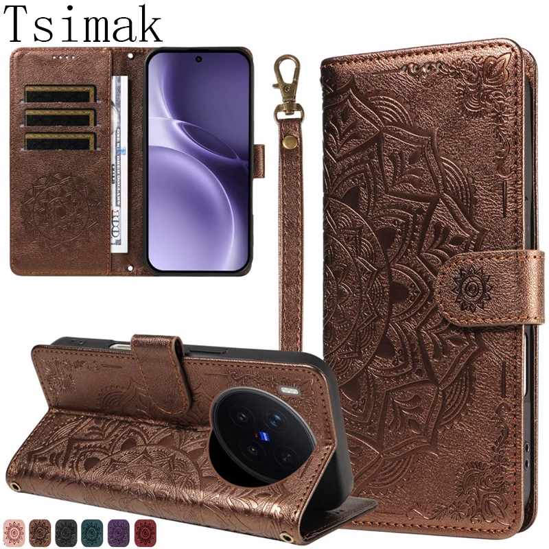 

Leather Cover For Vivo X300 Pro Case Flip Wallet Coque for vivo X200 FE X300 FE S50 S30 Pro Mini X300Pro VIVOX300 Phone Case
