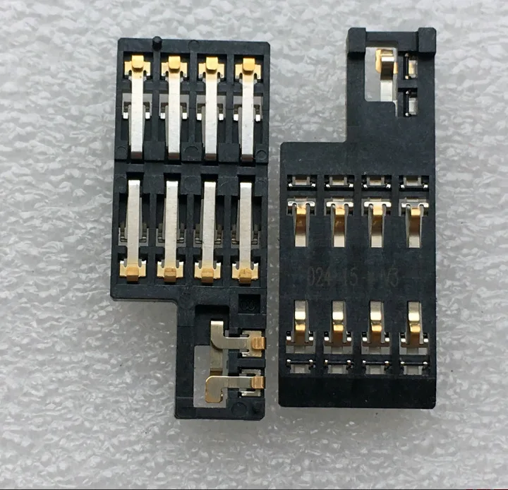 For imported SIM card holder Amphenol patch IC holder, gold-plated SIM card holder