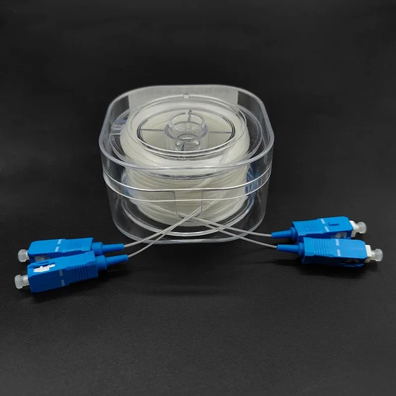 

SC-SC прозрачный патч-корд барабан дуплекс G657A2 50 м-100 м оптоволоконный кабель SCUPC невидимая одномодовая одножильная перемычка 60 м 80 м