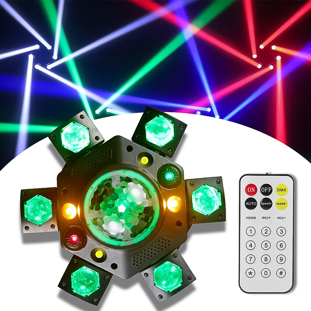 

New 120W LED Moving Beam Lights RGBW Dj Equipment Club Bar Dmx Stage Lighting RG Home Party Dj Laser Disco Magic Ball