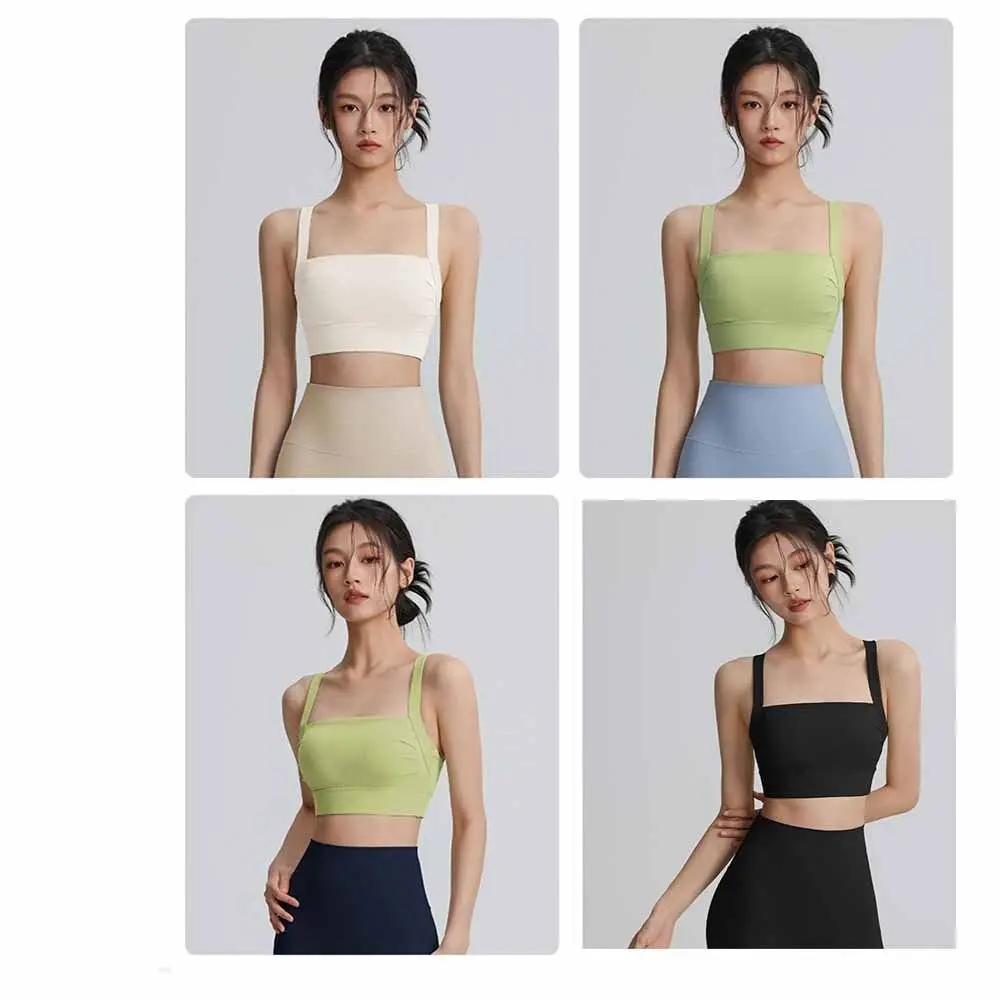 حمالة صدر رياضية نسائية قابلة للإزالة، مقاومة للصدمات، دعم عالي التأثير، حمالة صدر رياضية من الخلف، حزام عريض، ملابس داخلية لليوجا #5