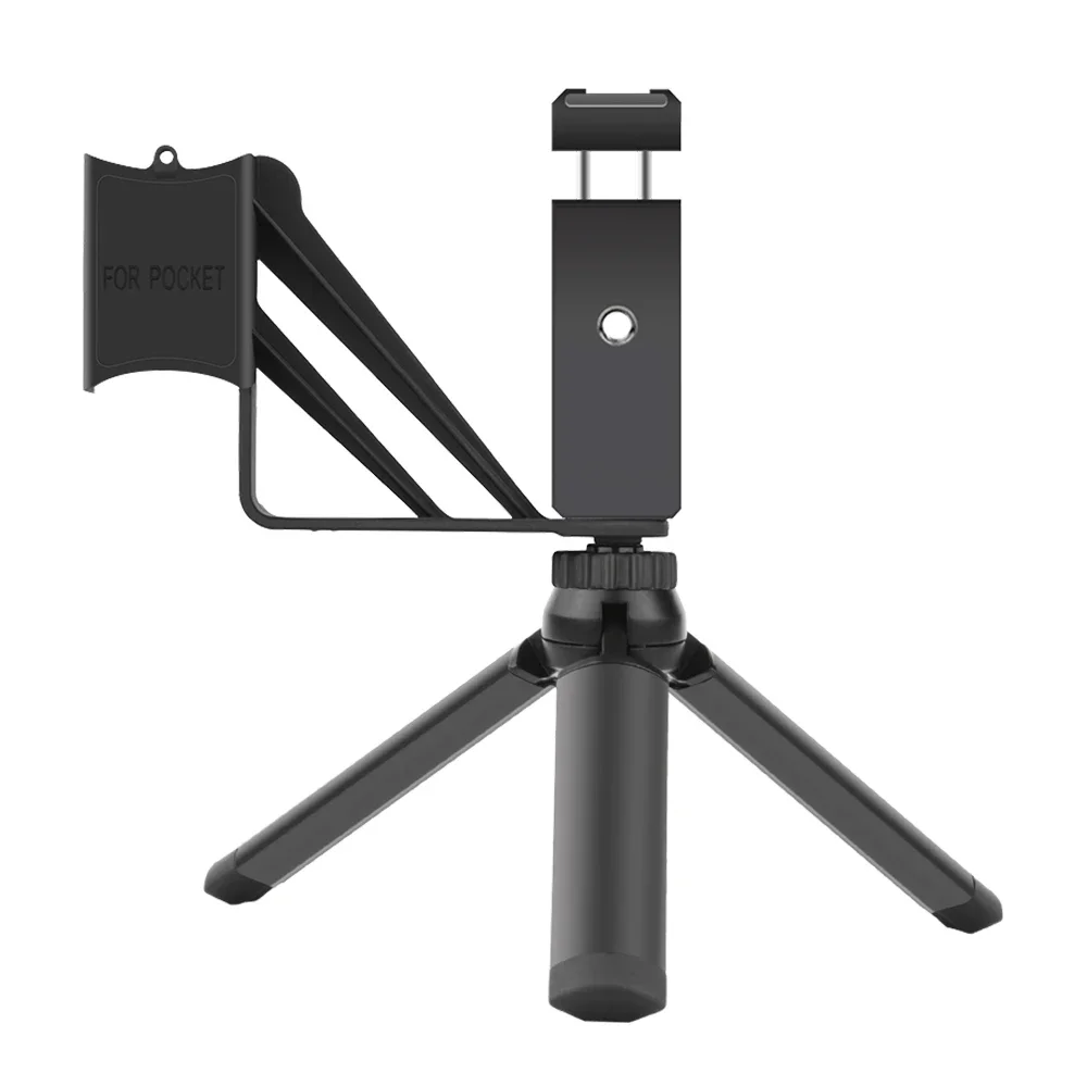 自撮り金属製三脚,dji用,ポケット/ポケット2電話ホルダー,ポータブルアダプタークリップ,折りたたみ式カメラアクセサリー