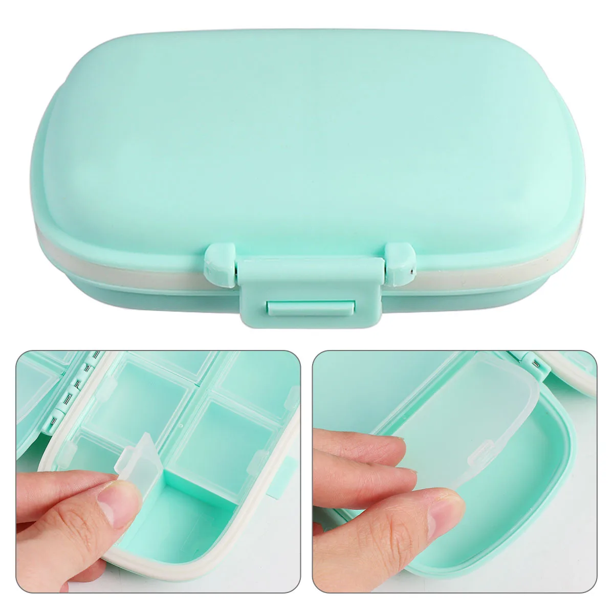 

4pcs Medicine Case 8-Grid Portable Organizer Moisture-Resistant Pill Box Holder Travel Container Medicine Storage Health Care