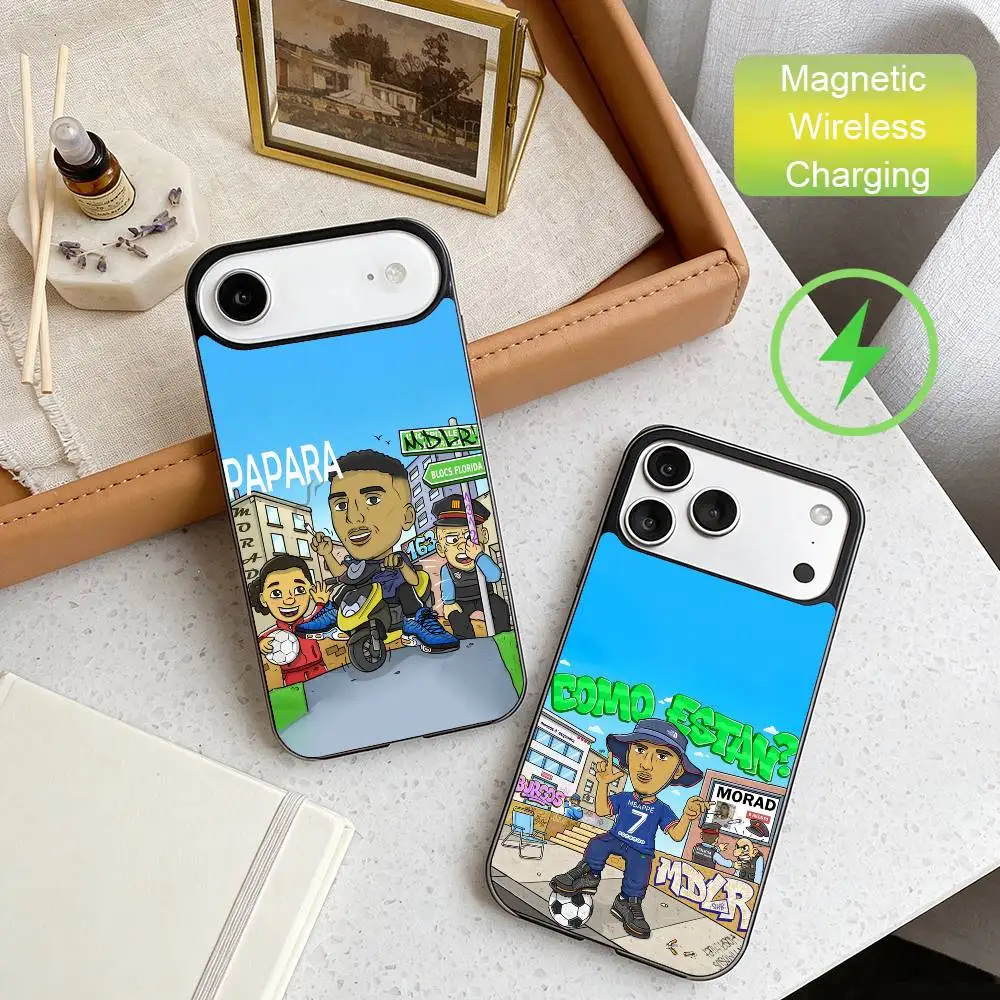 

Dope Rap Charm M-Morad M-MDLR Phone Case For iPhone17,16,15,14,13,12,Wireless charging protective case soft cover