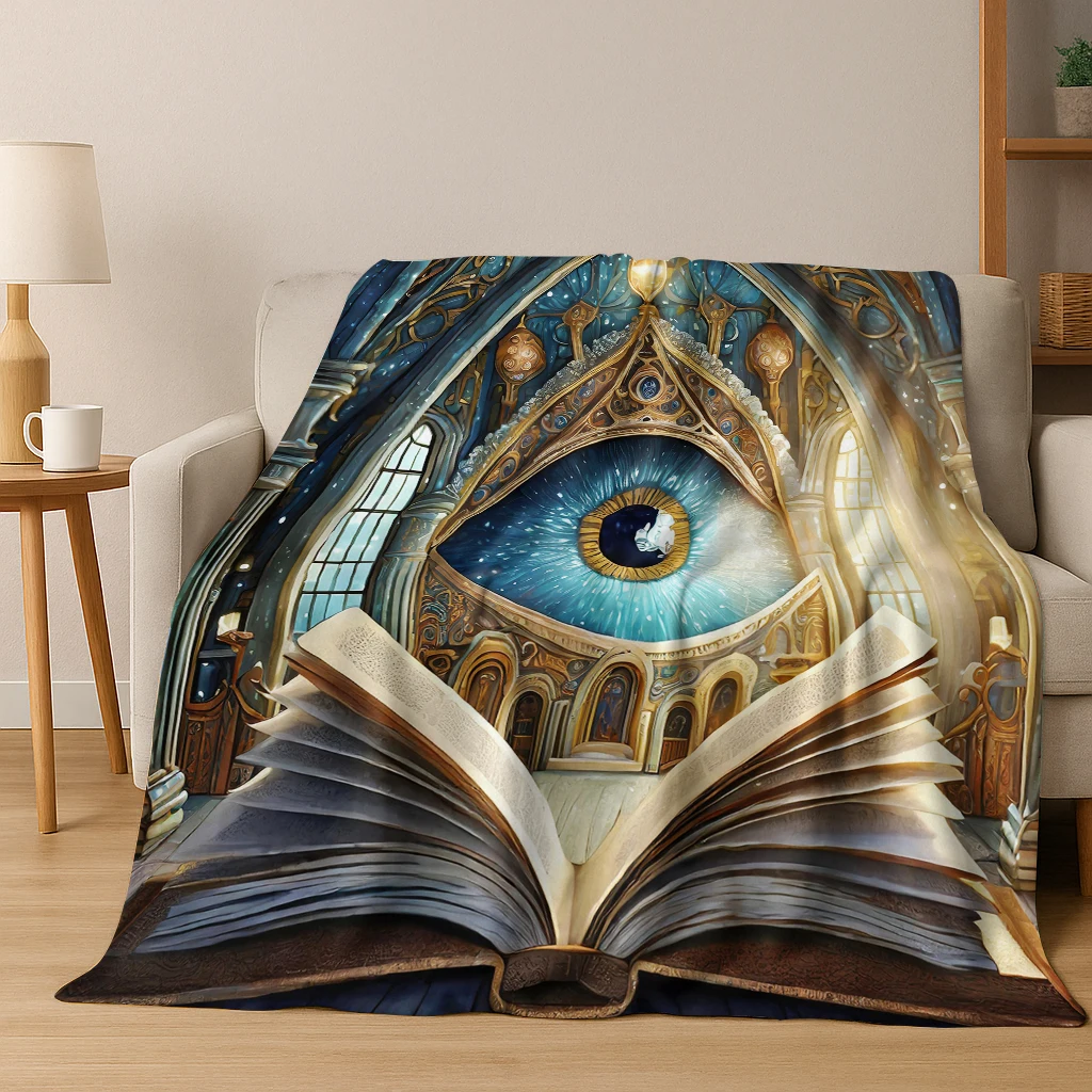 Beauty Eye of Providence Freemasonry Evil Eyes Flannel Blanket,Warm and Cozy Soft Throw Blanket for Home Bedroom Bed Sofa Kids