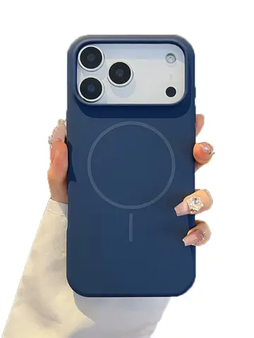 For Magsafe Magnetic Wireless Charging Solid Color Liquid Silicone Phone Case For iPhone 17 Pro Max/17/17 Pro Bumper Back Cover