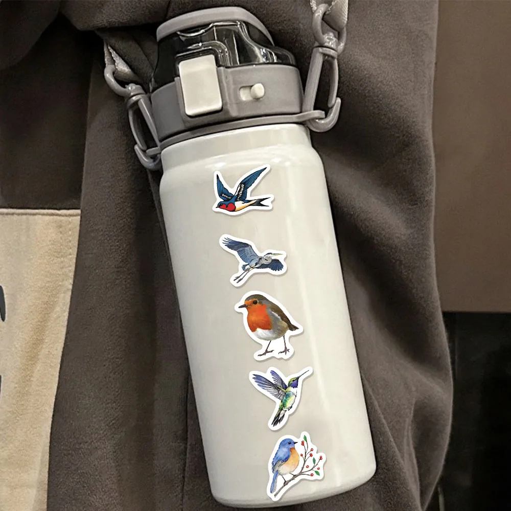 500PCS Ten Different Patterns of Bird Roll Stickers Graffiti Handbooks DIY Luggage Notebook Waterproof Stickers