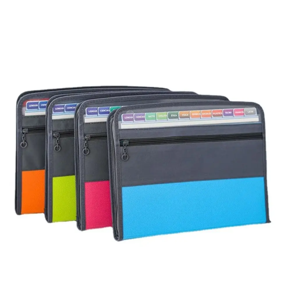 Waterproof Expanding Folder Safe Storage 13 Pocket File Folder Large Capacity Wear Resistant Document Bag Tickets