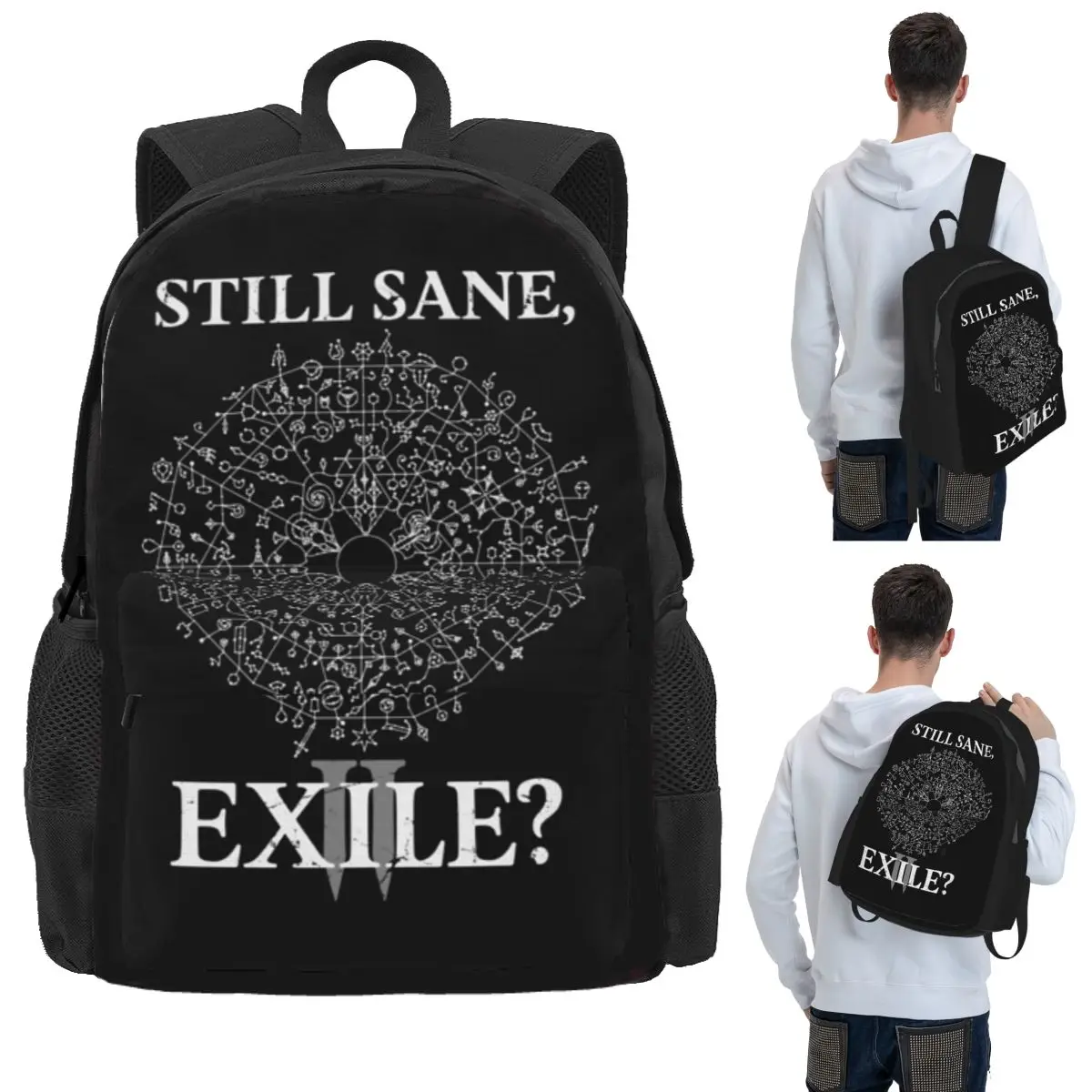 

Path Of Exile 2 Still Sane Exile Student Backpack School Bag Hiking Travel Daypack for Boys Girls Bookbag Shoulder Bags