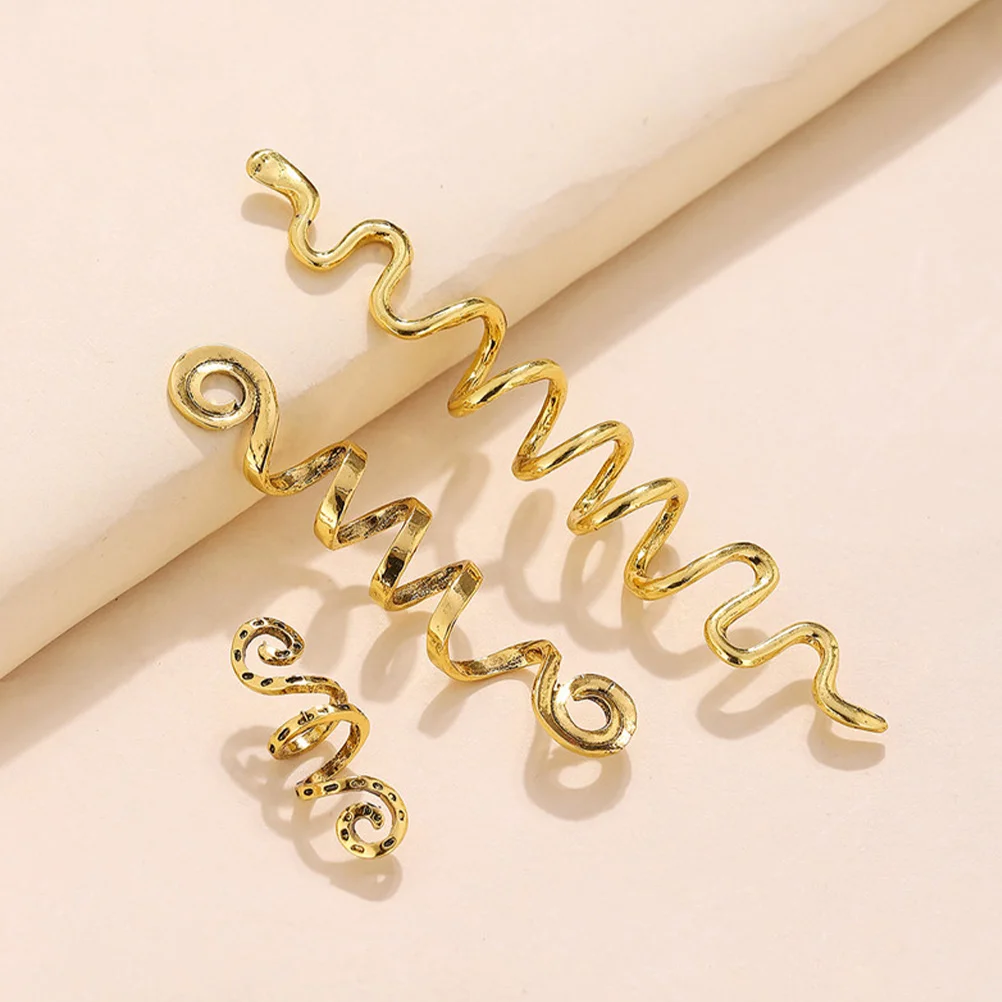

28 Pcs Metal Hair Rings Smooth Edge Dreadlock Accessories Braids Cuffs Jewelry Gems Alloy Beads Stylish Design Special Occasions