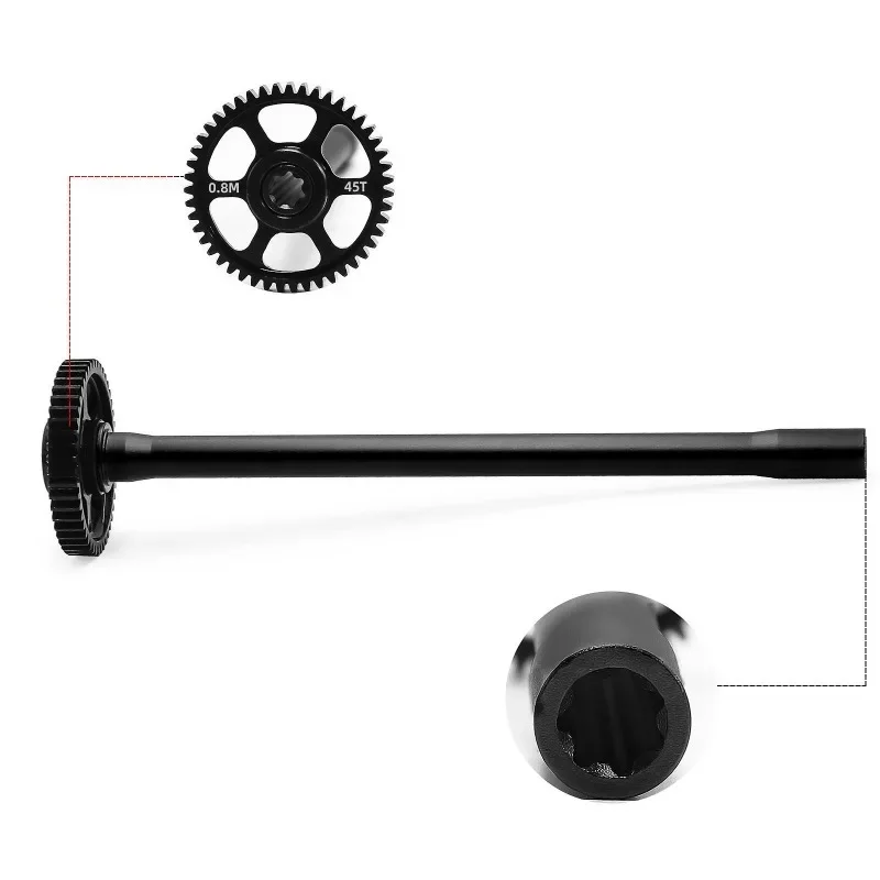 Metall 45T Stirnrad- und Mittelantriebswellensatz 10755 10756 für TRXS Mini Maxx RC Car Upgrade Teile Zubehör