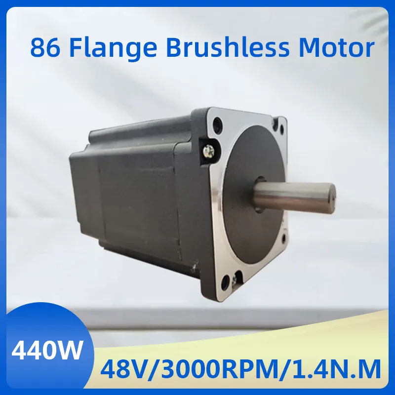 QW86Y2H03L30440 86 BLDC Motor 3000RPM Brushless DC Motor 48V 440W Low Noise Small BLDC Motor