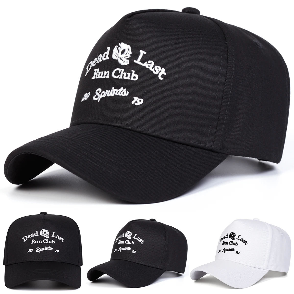 Unisex DEAD LAST RUN Letter Embroidery Baseball Caps Spring Autumn Outdoor Adjustable Casual Hats Sunscreen Hat Sports Cap