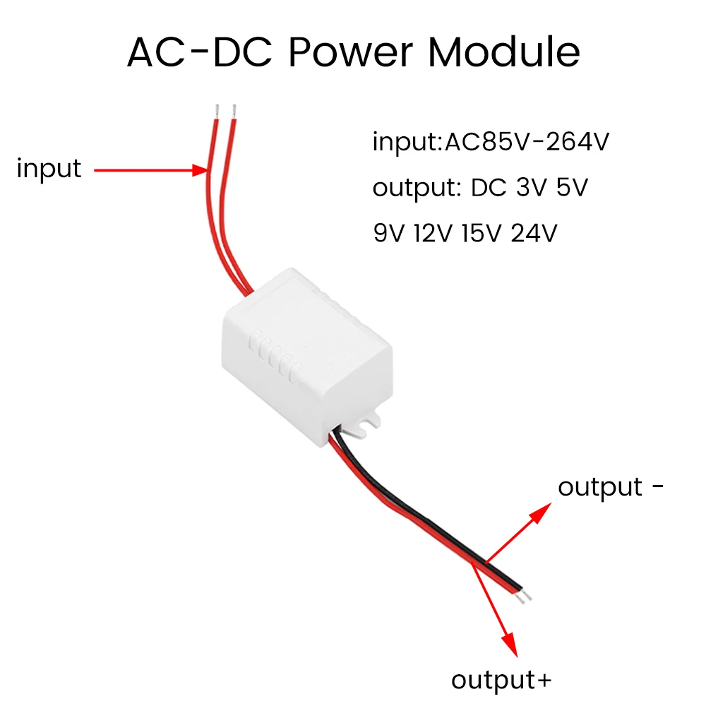 AC-DC Power Supply Module AC110V 220V 230V To DC 3V 5V 9V 12V 15V 24V Mini Buck Converter 3W Led Isolated Voltage Stabilized