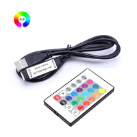 RGB Controler 4Pin RGB Led Controller USB 5V RGB Led Tape Lights Smart Led Lights Controller Dimmable Rgb 24Key Neon Strips