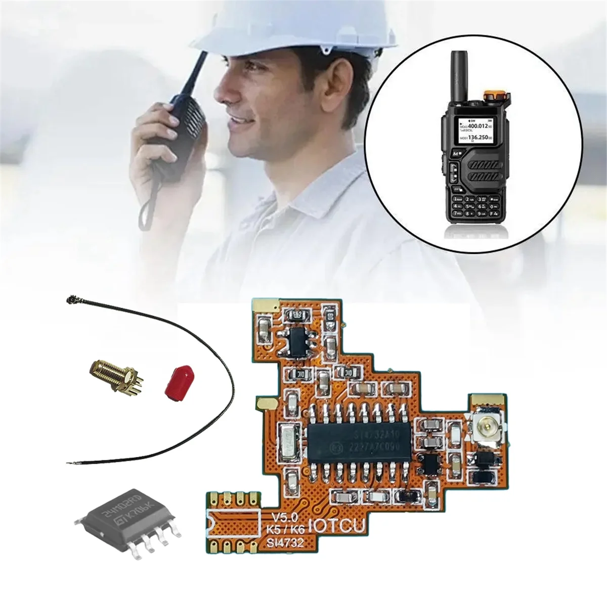 Imagem -03 - Módulo Fpc para Quansheng uv k5 e k6 Ondas Curtas hf Recepção de Banda Lateral Única Chip 2m Si4732 V5.0