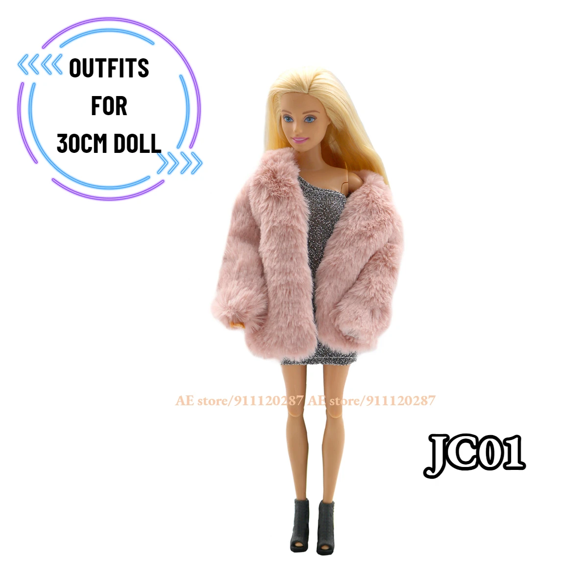 Fashion Fur Coat Jacket BJD Doll Clothes for 1/6 30cm Barbie Blyth MH CD FR SD Kurhn Clothings Accessories Toy Gift for Girl