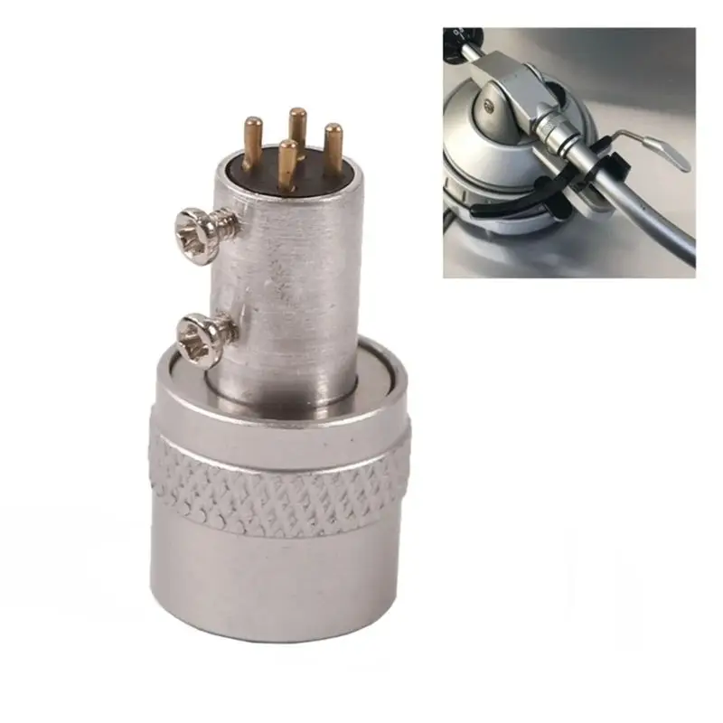 Aluminum Alloy SME Headshell Socket Connector 24K Gold-Plated Pin Fits 7.94-8mm Tonearms for SL Turntables