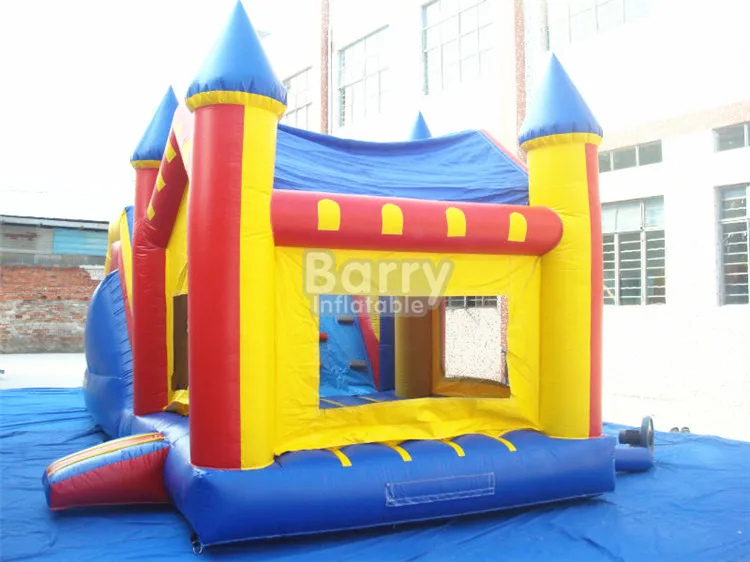 子供用遊具、プール付きウォータースライダー付き格安インフレータブルバウンサー、障害物コース付きインフレータブルウォータースライダー