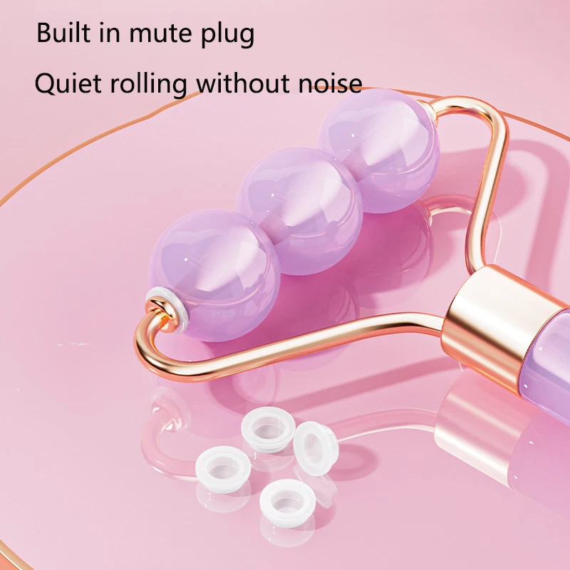 Double Head Facial Massage Roller Eyes Face Lifting Tighten Resin Guasha Board Roller Face Spa Massager Beauty Skincare Tools