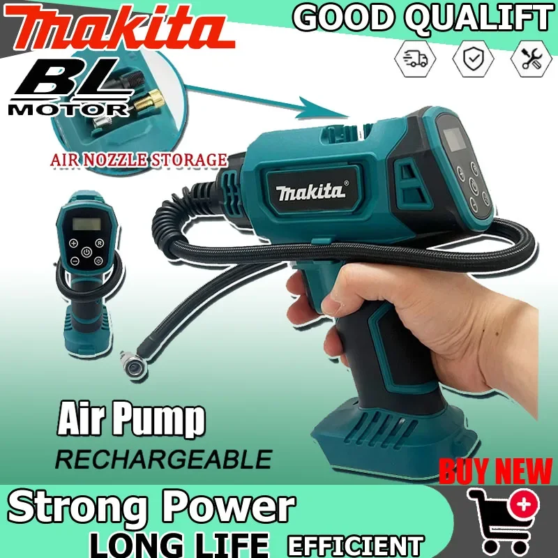 

Makita Cordless Electric Air Pump Rechargeable Car Tire Automatic Inflator Portable Home Air Compressor For 18V Battery Tool