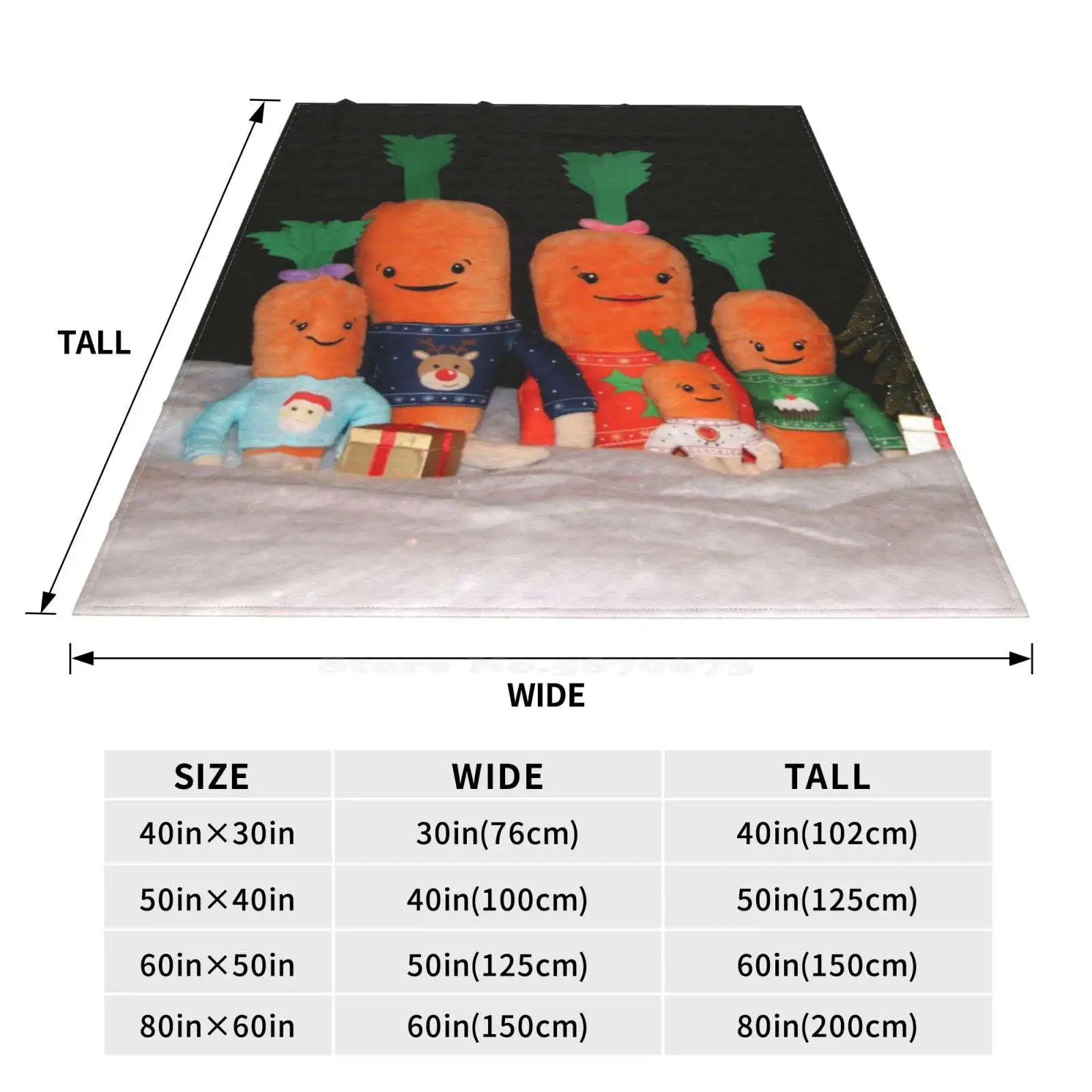 كيفن الجزرة والأسرة رمي البطانيات ، سوبر الدافئة ، لينة ، أريكة ، السرير ، السفر ، متعة ، عيد الميلاد #4