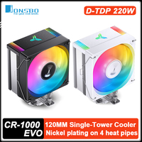 JONSBO CR-1000 EVO CPU Cooler Nickel plated 4 heat pipe air-cooled Radiator For LGA1700 115X 1200 AM4 AM5
