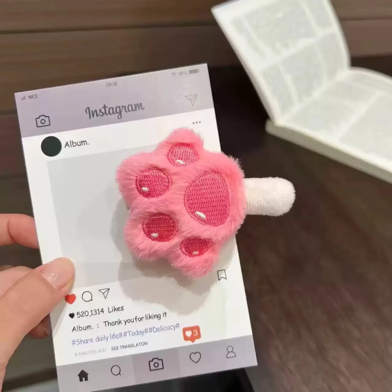 Kawaii Disney Judy Hopps Plush Cat Paw Hair Clip Sweet Girl Bangs Side Clip Autumn/Winter Cute Hair Accessory Children's Gift