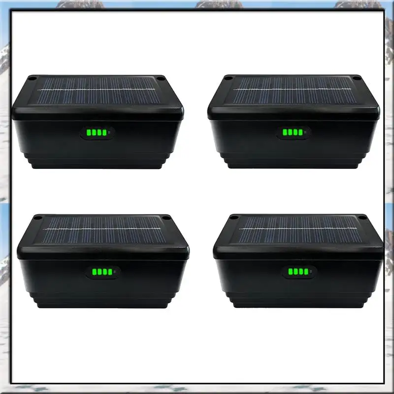 革新的なソーラーフェンスライト、壁用屋外用、裏庭のステップ手すり、パティオプール用の4パックフェンシングカラーライト